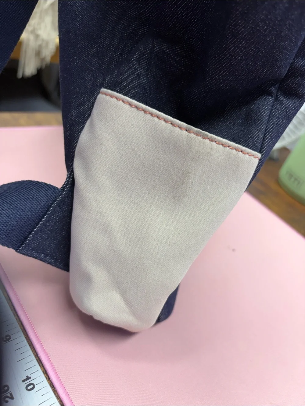 Jean Paul Gaultier Parfums denim backpack